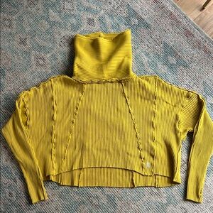 FP Movement by Free People Yellow Cowl Neck Sweater